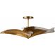 Daniella 3 Light 34 inch Vintage Brass Flush Mount Ceiling Light