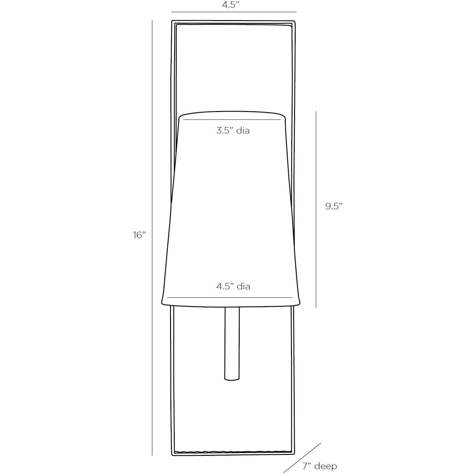 Kapri 1 Light 5 inch Black Sconce Wall Light