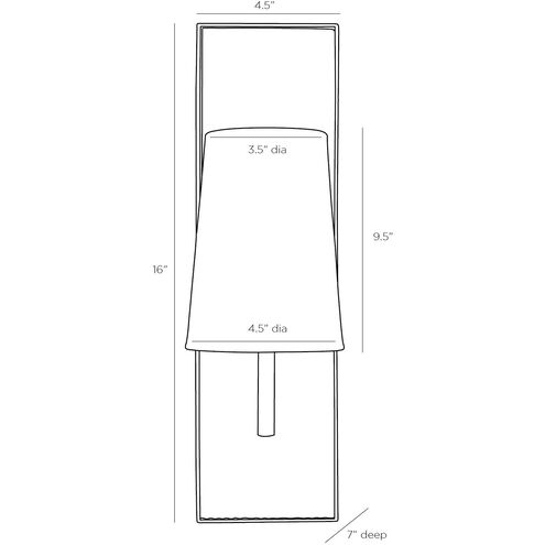 Kapri 1 Light 5 inch Black Sconce Wall Light