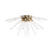 Hanley 4 Light 30 inch Antique Brass Flush Mount Ceiling Light