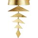 Ellie 1 Light 6 inch Gold Leaf Sconce Wall Light