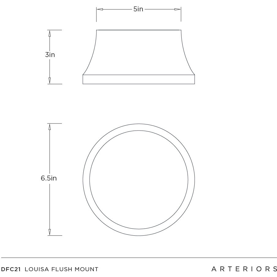 Louisa 1 Light 6.5 inch English Bronze Flush Mount Ceiling Light