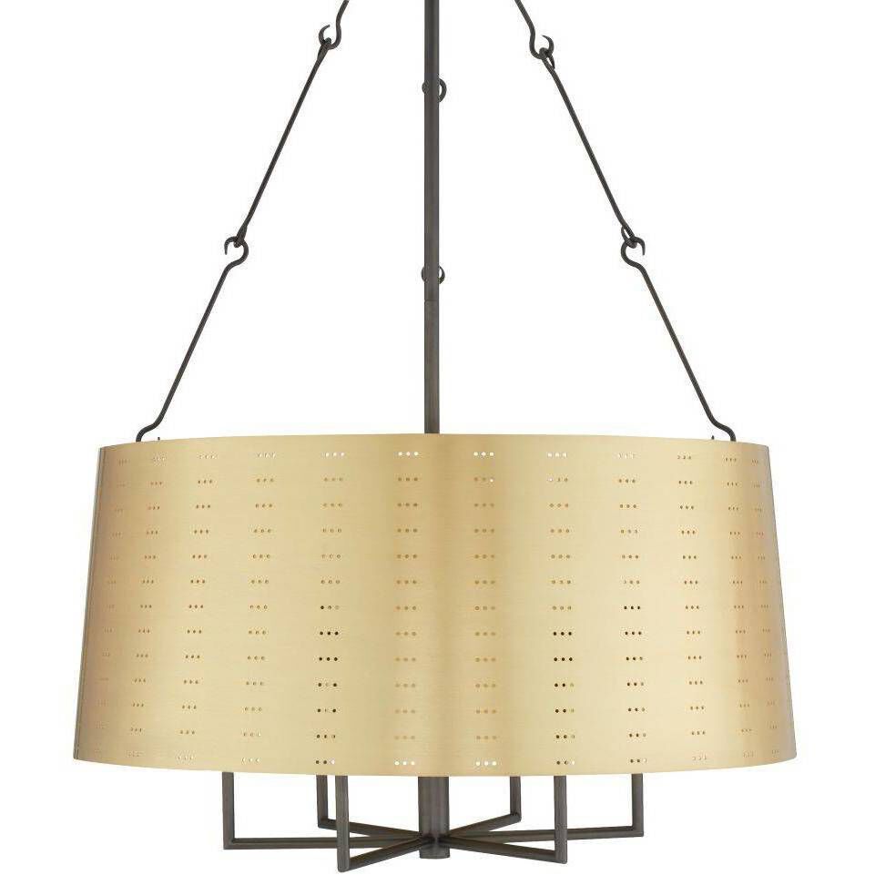 Felipe 6 Light 28 inch Antique Brass and English Bronze Chandelier Ceiling Light