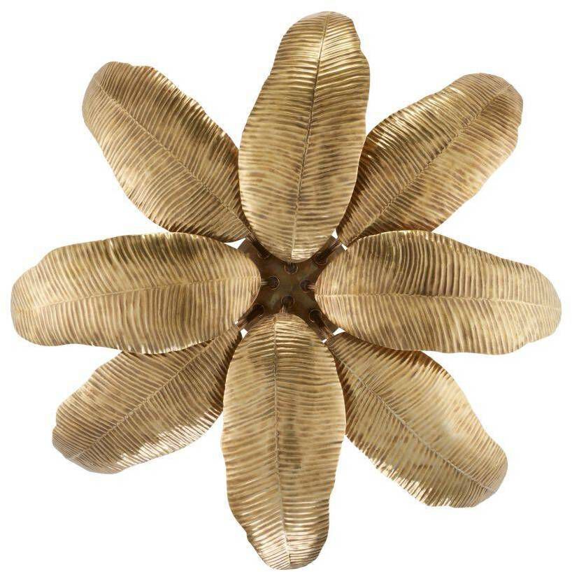 Farah 8 Light 44 inch Vintage Brass Flush Mount Ceiling Light