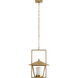 Temple 1 Light 19 inch Antique Brass Pendant Ceiling Light