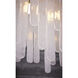 Leighton 7 Light 52 inch Clear and Antique Brass Linear Chandelier Ceiling Light