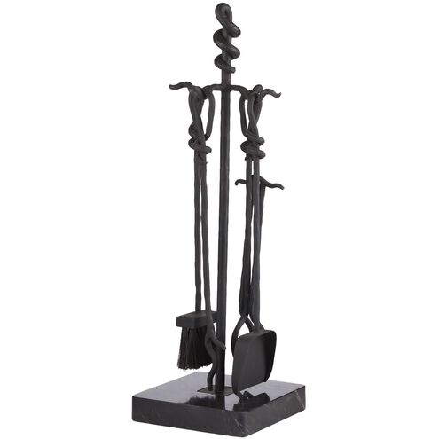Denison Blackened Iron Fireplace Toolset