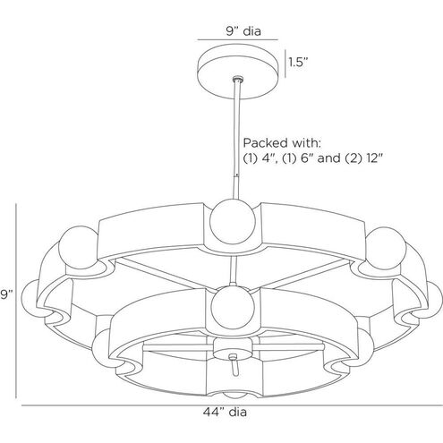 Hans 12 Light 44 inch English Bronze Chandelier Ceiling Light