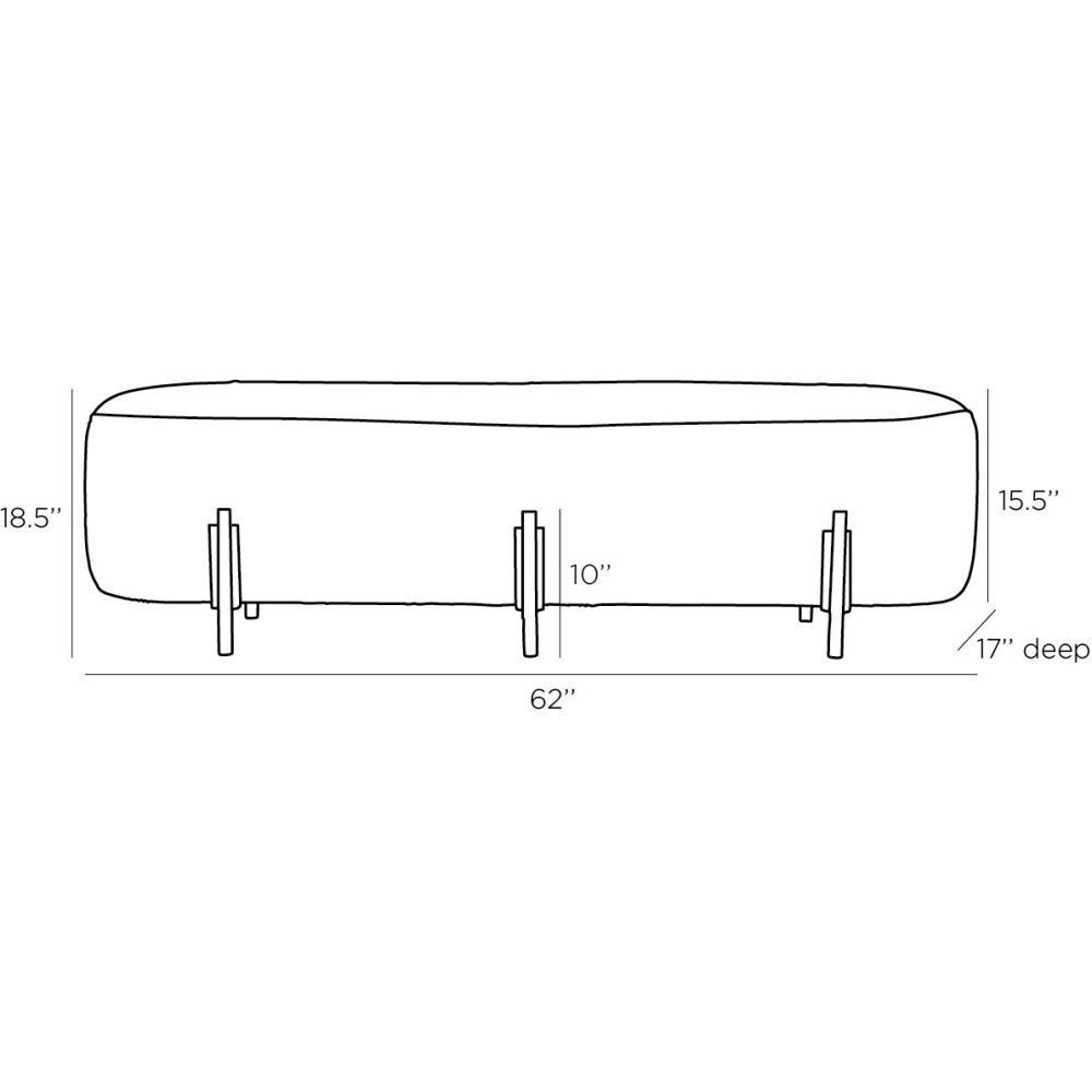 Justin 18.5 inch White Bench