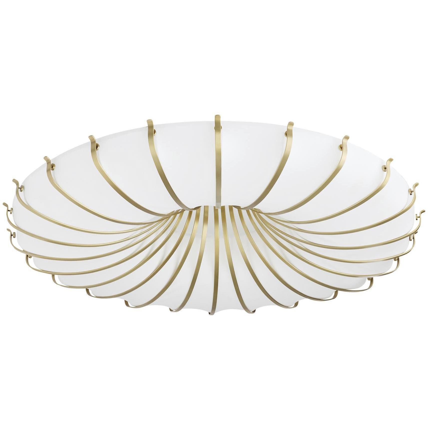 Chambers 10 Light 52 inch Antique Brass Semi Flush Mount Ceiling Light