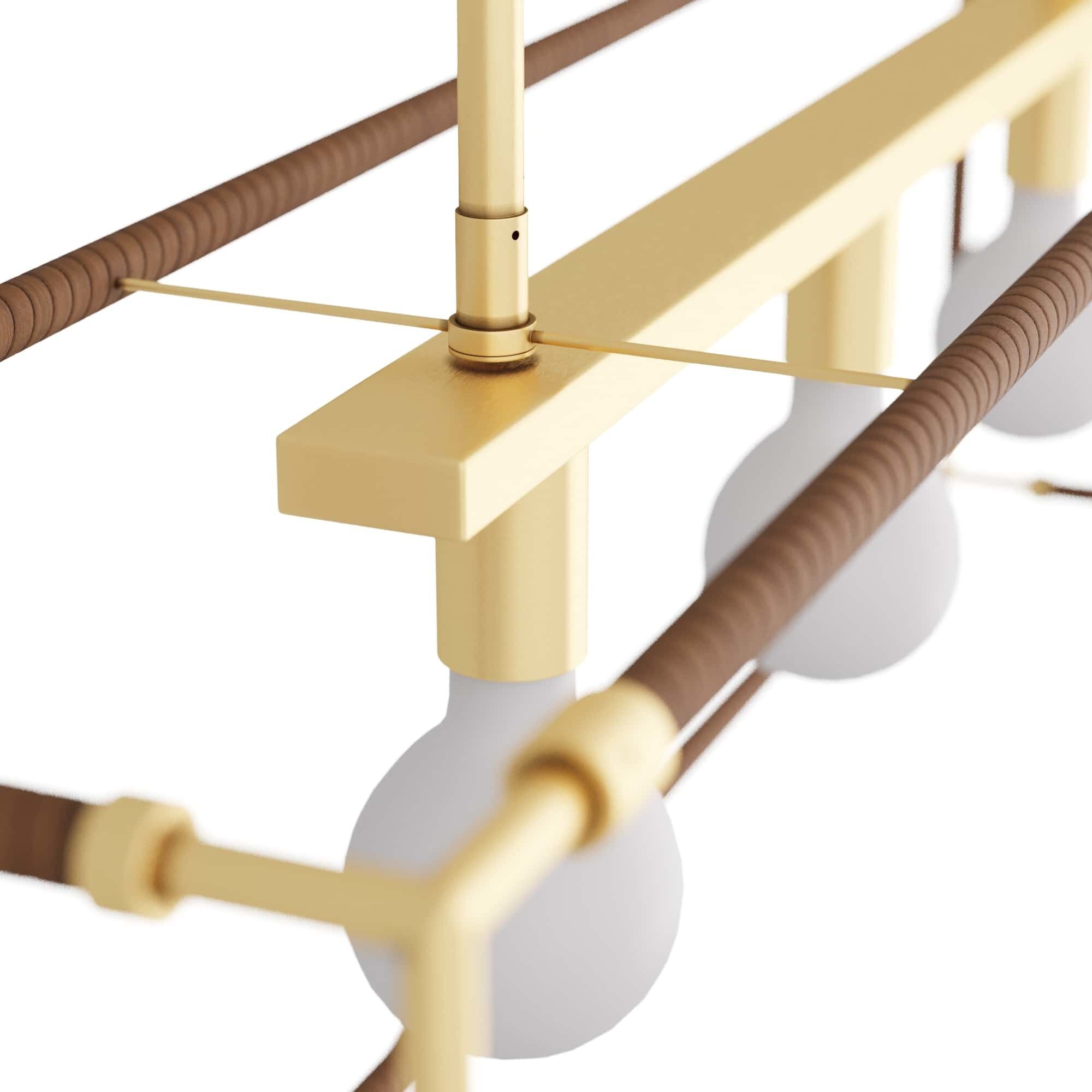 Trenton 3 Light 42 inch Cognac Linear Chandelier Ceiling Light