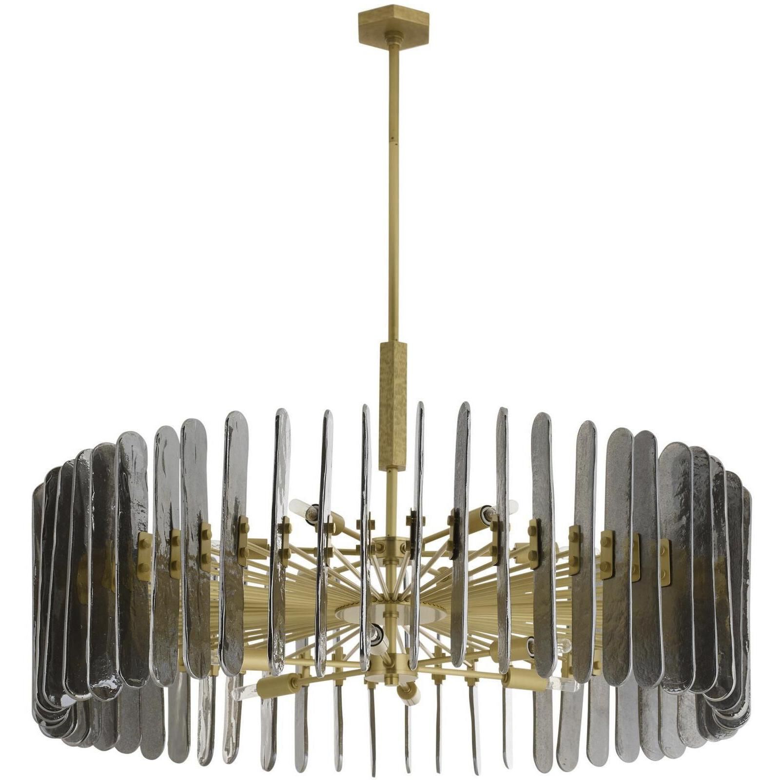 Klaus 12 Light 38 inch Antique Brass Chandelier Ceiling Light, Large