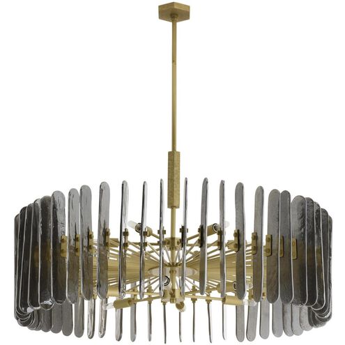 Klaus 12 Light 38 inch Antique Brass Chandelier Ceiling Light, Large