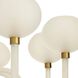 Tebaldi 8 Light 36 inch Antique Brass and Clear Etched Glass Chandelier Ceiling Light