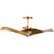 Daniella 3 Light 34 inch Vintage Brass Flush Mount Ceiling Light