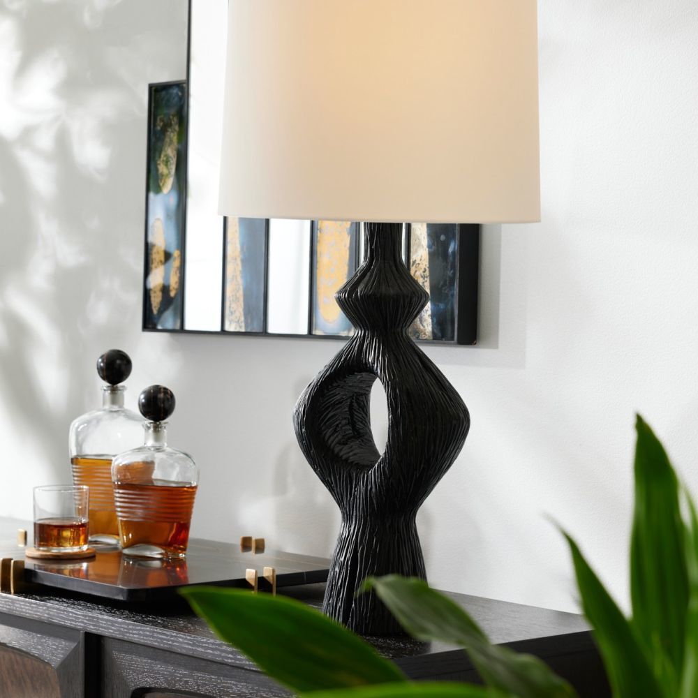 Deltoro 150 watt Ebony Table Lamp Portable Light