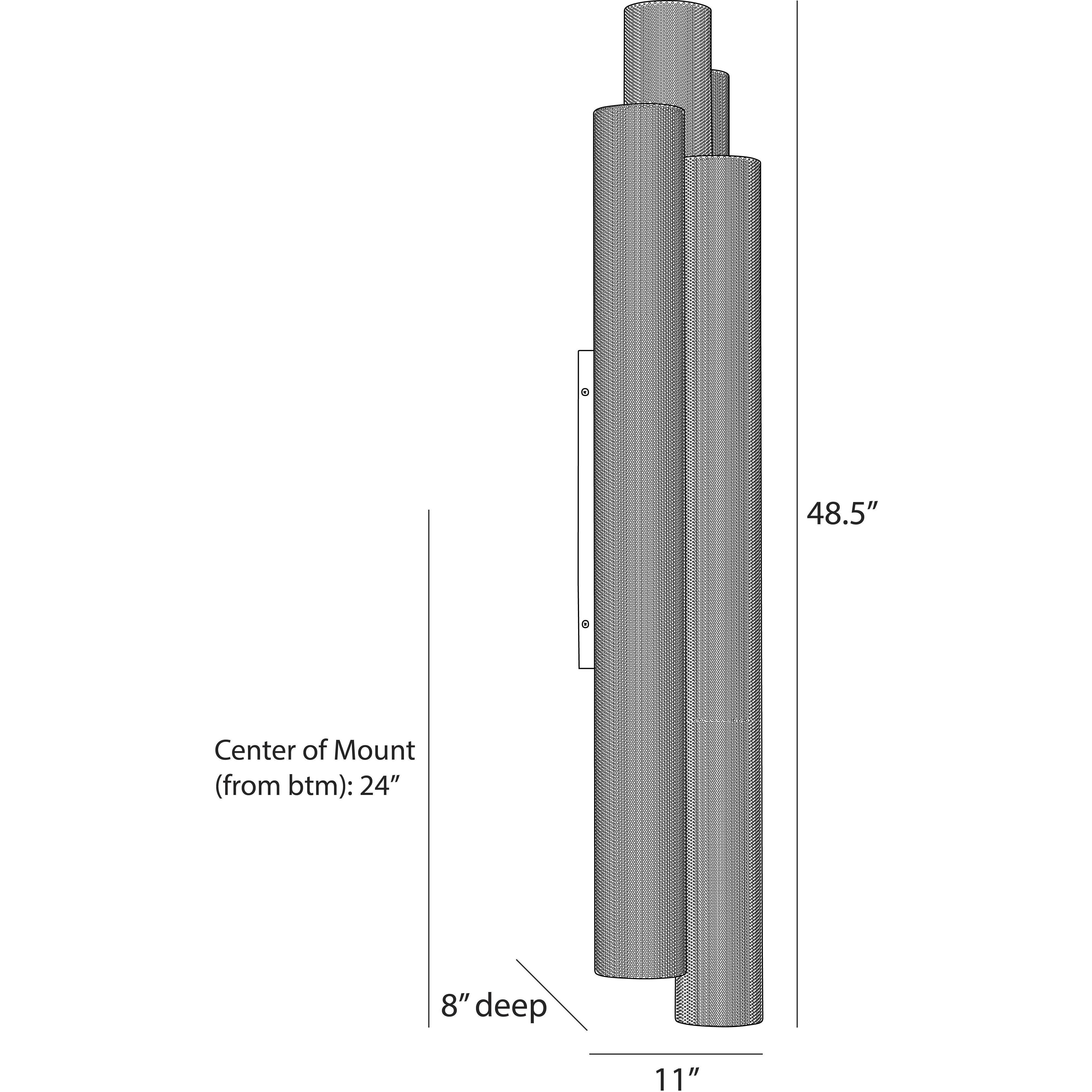 Punch 2 Light 48.5 inch Marine Grade Matte Black Outdoor Sconce