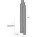 Punch 2 Light 48.5 inch Marine Grade Matte Black Outdoor Sconce