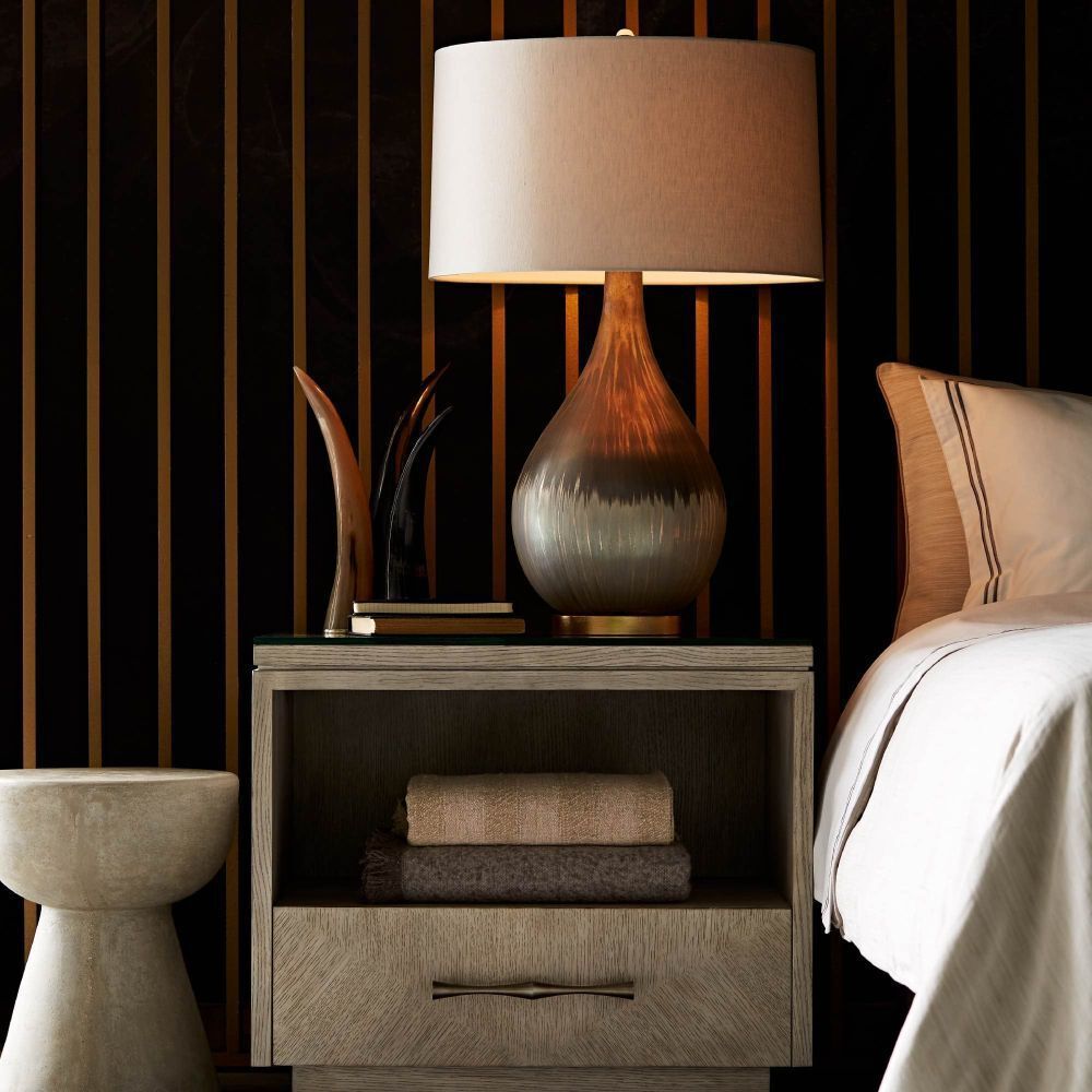 Romy 32 inch Satin Silvered Bronze Table Lamp Portable Light