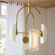 Roll 4 Light 20 inch Antique Brass and Ivory Chandelier Ceiling Light