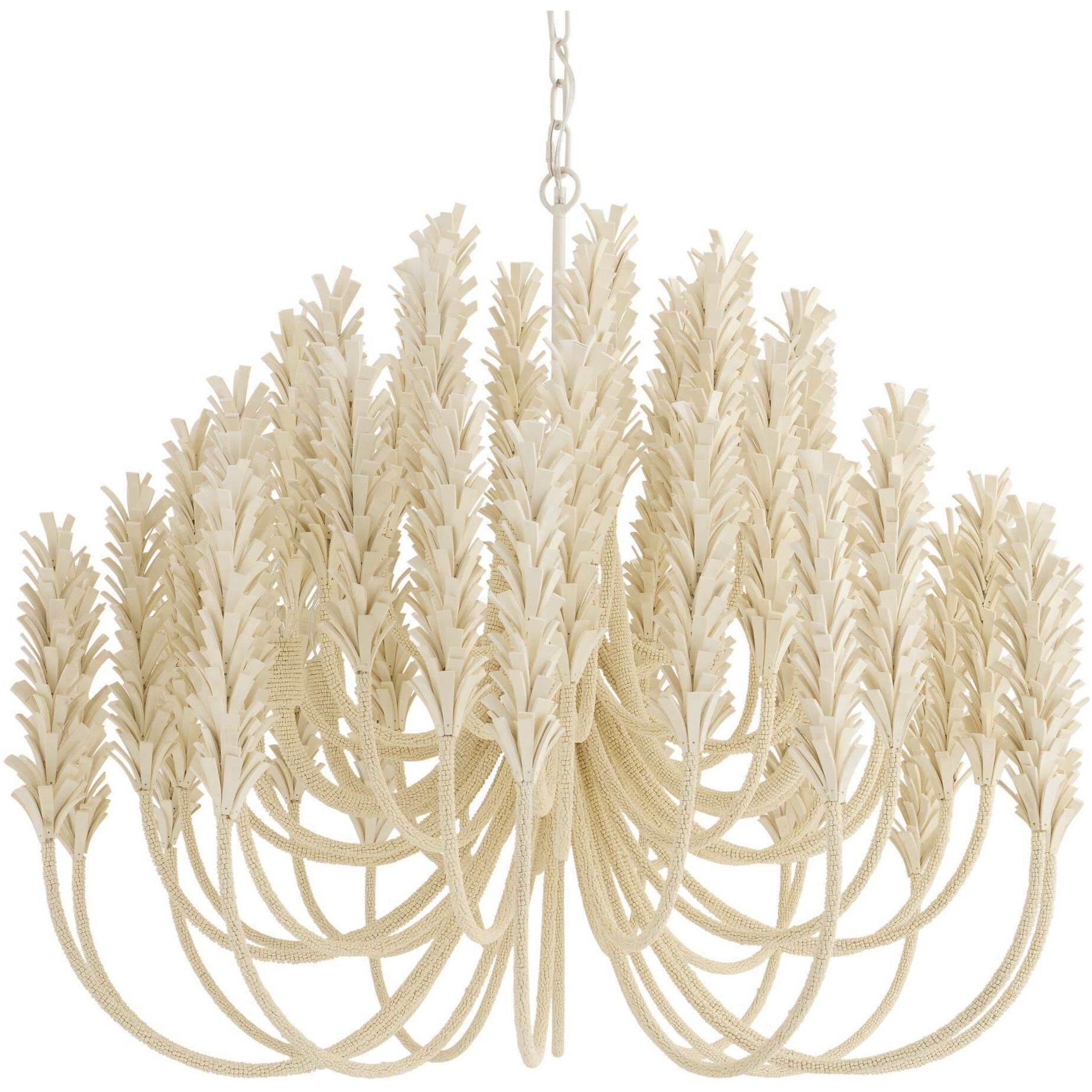 Kaia 6 Light 39 inch White Chandelier Ceiling Light
