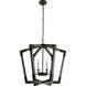 Kendall 6 Light 27 inch Gray Wash and Antique Gold Chandelier Ceiling Light