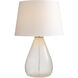 Tiber 30 inch 150.00 watt Clear and Antique Brass Table Lamp Portable Light