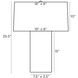 Shelby 25.5 inch 150 watt Black and White Lamp Portable Light