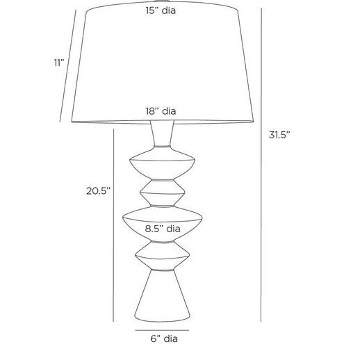 Jillian 150.00 watt Charcoal Table Lamp Portable Light