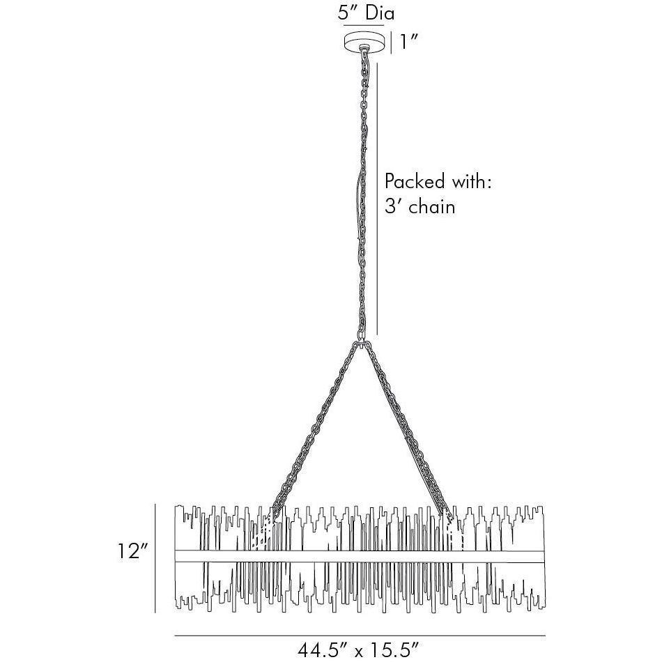 Prescott 10 Light 44.5 inch Gold Leaf Chandelier Ceiling Light