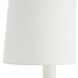 Fontana 32 inch 150.00 watt White and Antique Brass Lamp Portable Light
