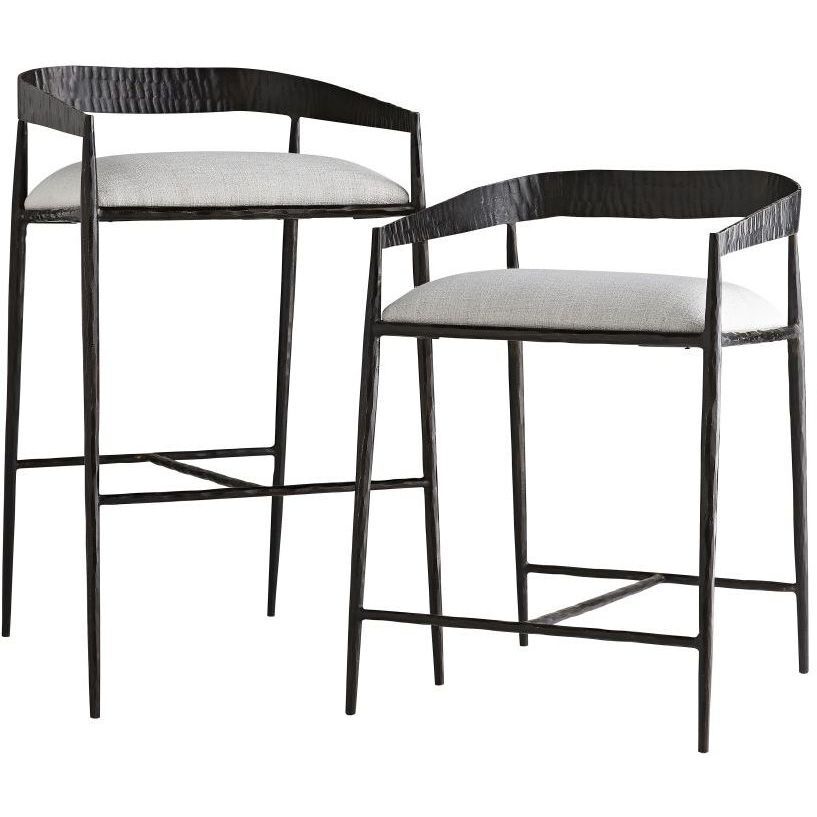 Ansel 36.5 inch Sterling Bar Stool