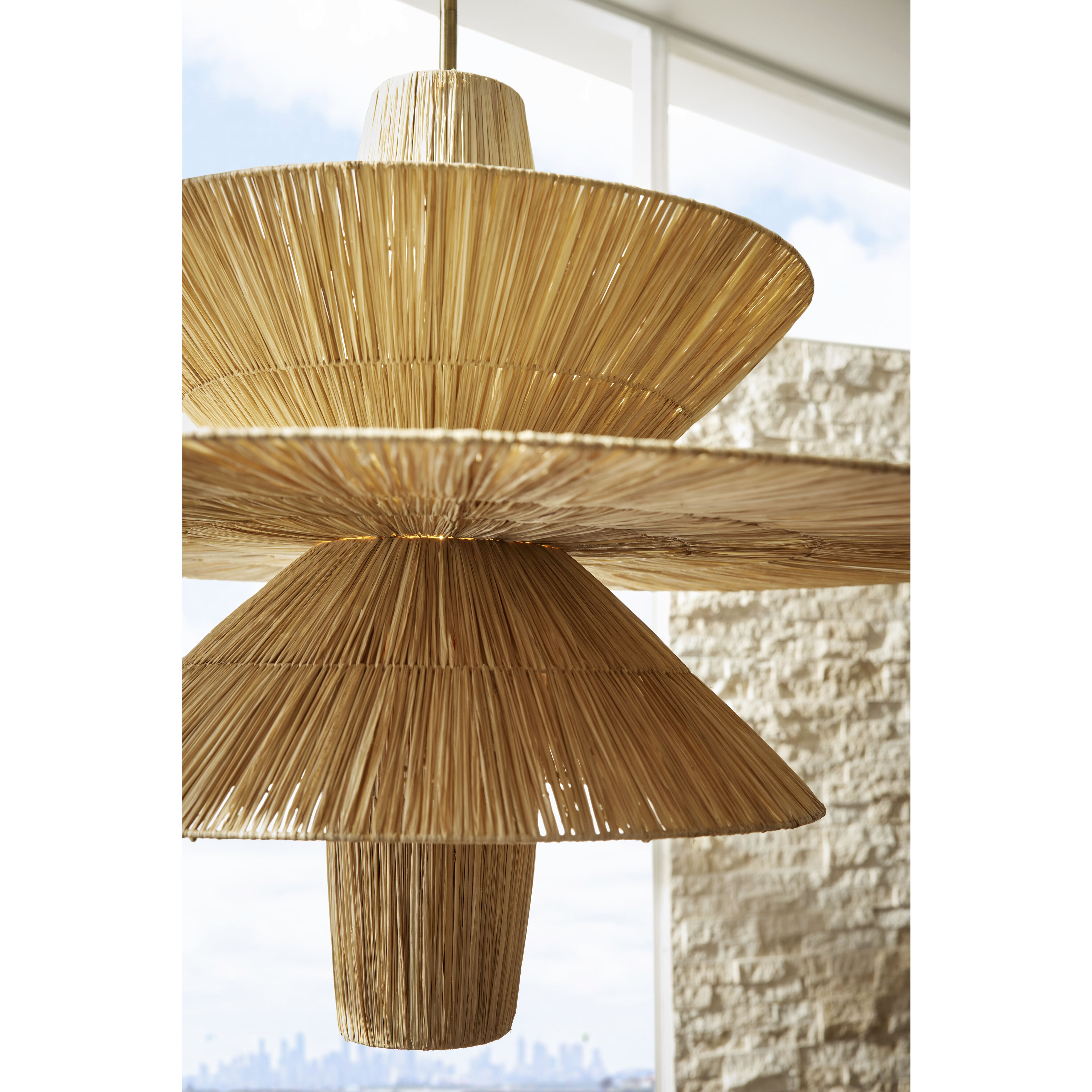 Shay 1 Light 44 inch Natural Chandelier Ceiling Light