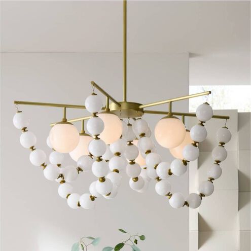 Genesis 5 Light 42 inch Antique Brass Chandelier Ceiling Light