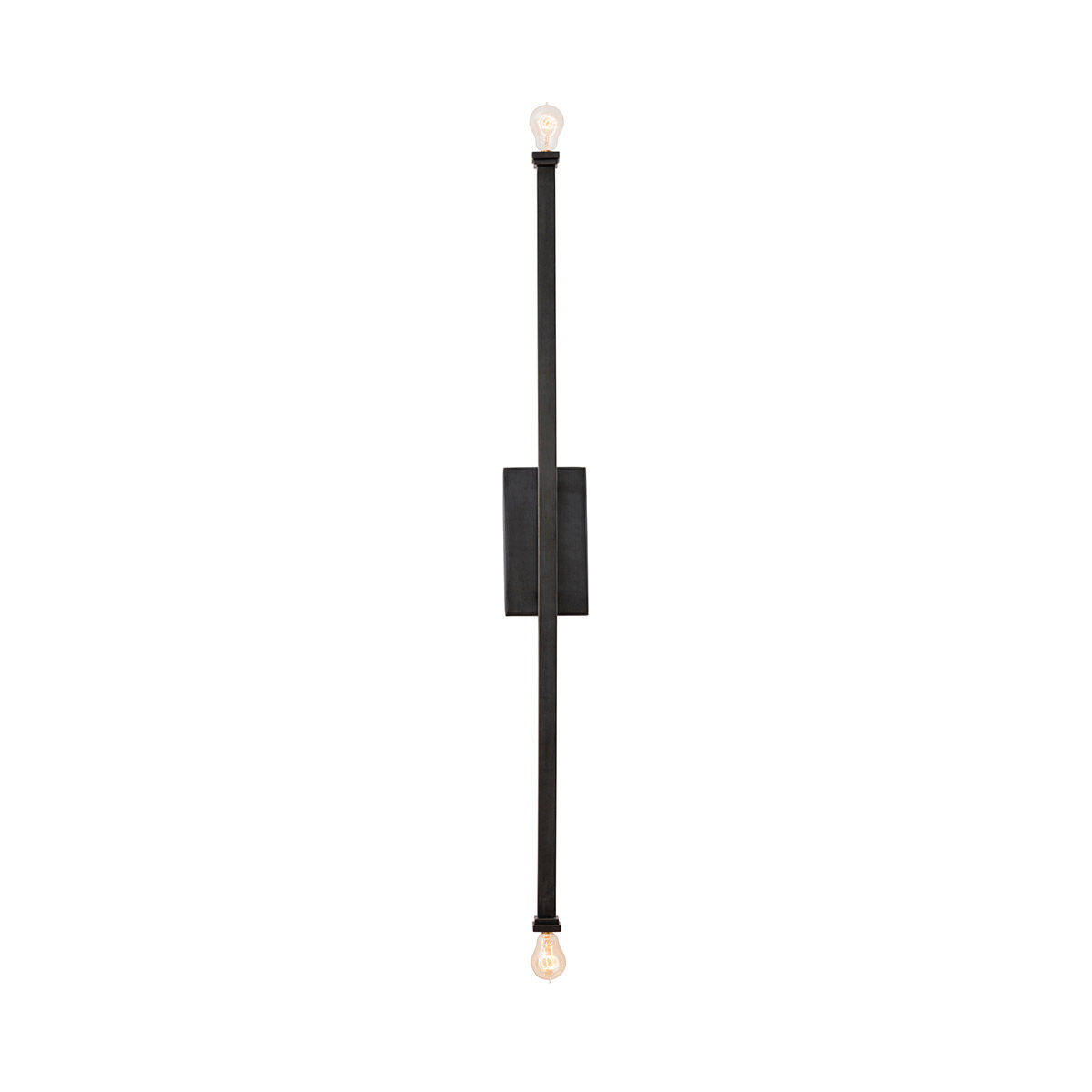 Hutu Wall Light in Bronze, Rectangle