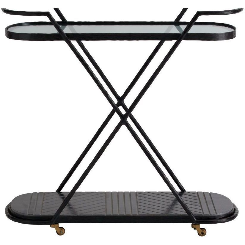 Nakoa 34 inch Black Bar Cart