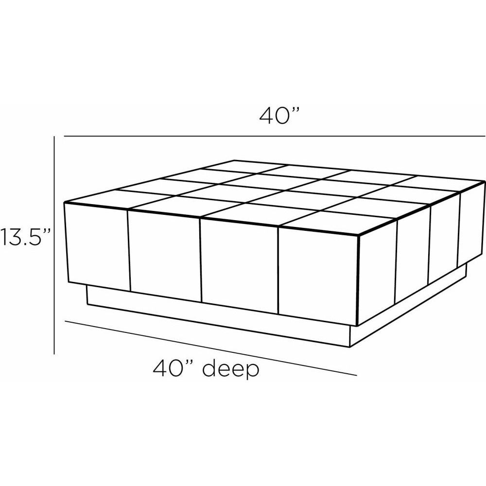 Antonia 40 X 13.5 inch Antiqued Mirror Cocktail Table