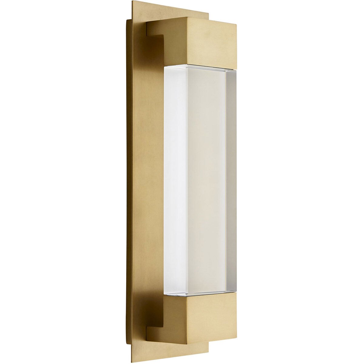 Charlie LED 6 inch Antique Brass Sconce Wall Light, Essential Lighting