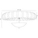 Camella 3 Light Ivory Flush Mount Ceiling Light