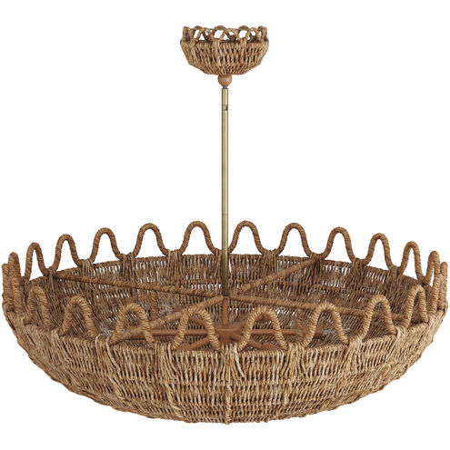 Mar 6 Light 46 inch Natural Chandelier Ceiling Light