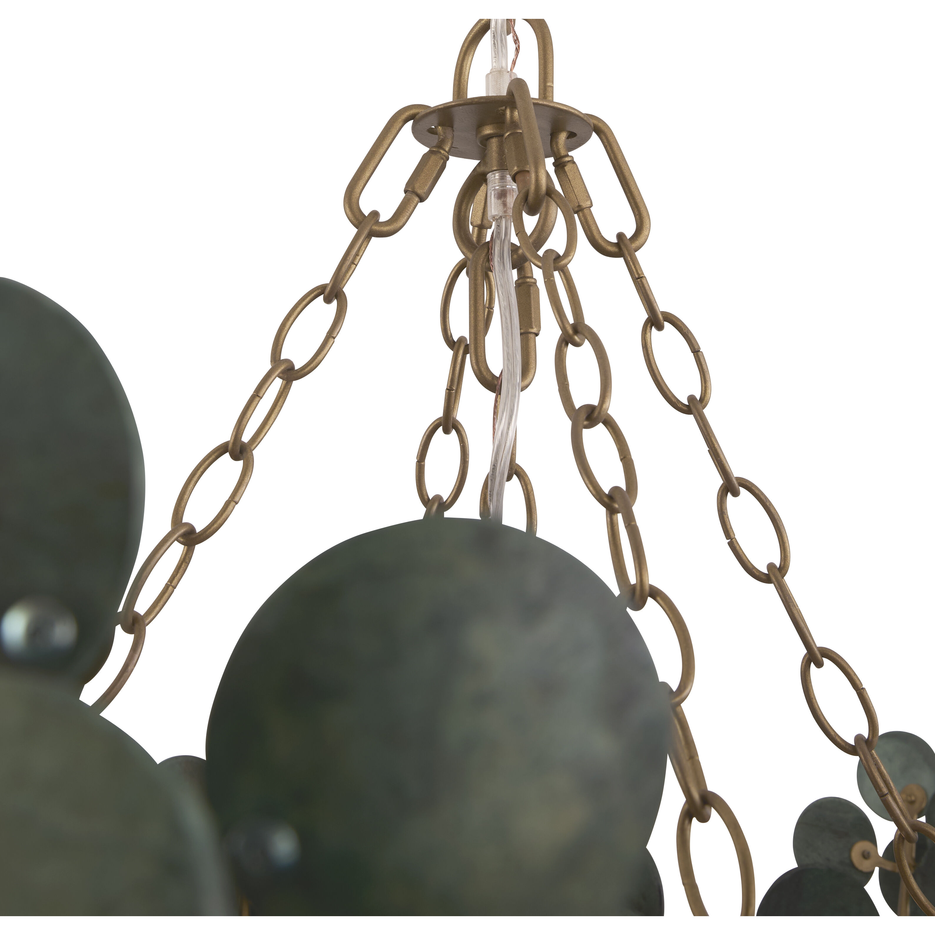 Bilal 40 inch Eucalyptus&nbsp;Coconut Shell Chandelier Ceiling Light