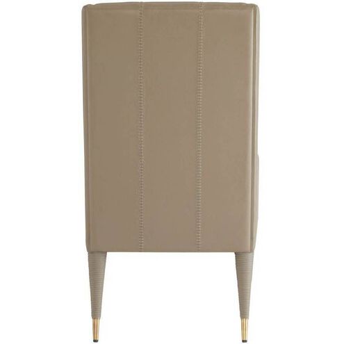 Hawthorne Dove Leather and Antique Brass Host Chair