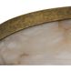 Elara 1 Light 12 inch White and Antique Brass Flush Mount Ceiling Light