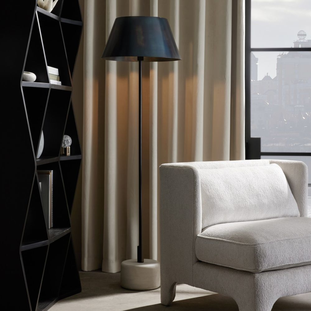 Xena Burnt Iron Floor Lamp Portable Light