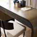 Gaston 56 inch Chamois Gray and Ebony with Bronze and Antique Brass Desk