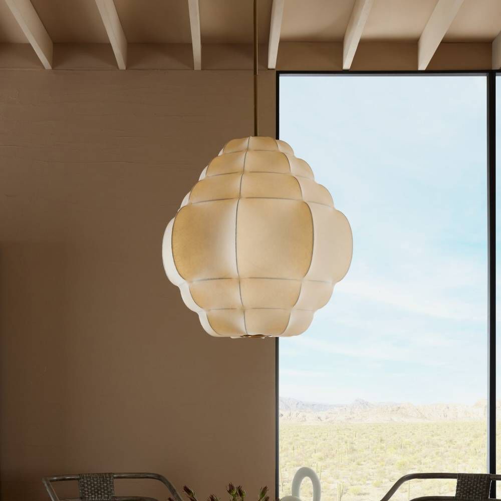 Yahara 35 inch Faux Vellum Pendant Ceiling Light
