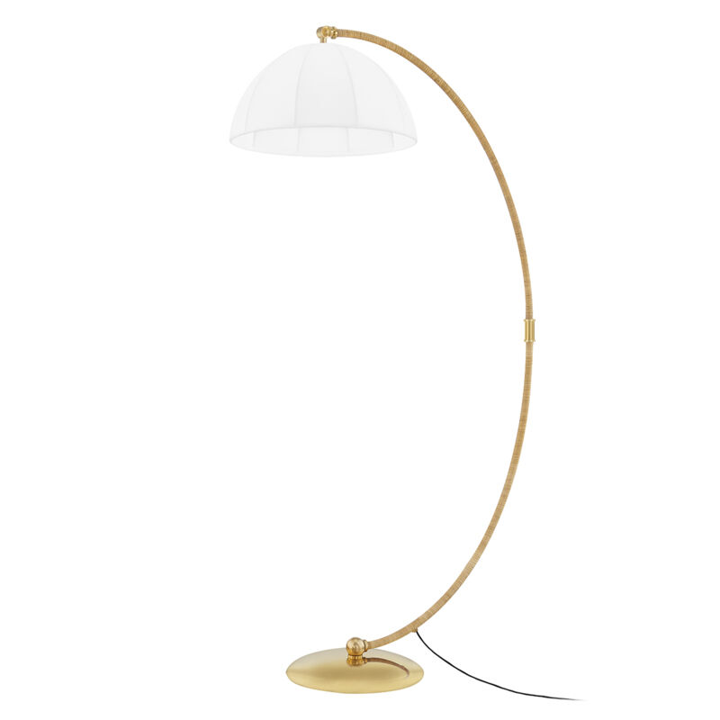 Montague 67 inch 60 watt Aged Brass Floor Lamp Portable Light