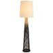 Florence 68 inch 60.00 watt Black and Natural Buri Midrib with Bronze Floor Lamp Portable Light