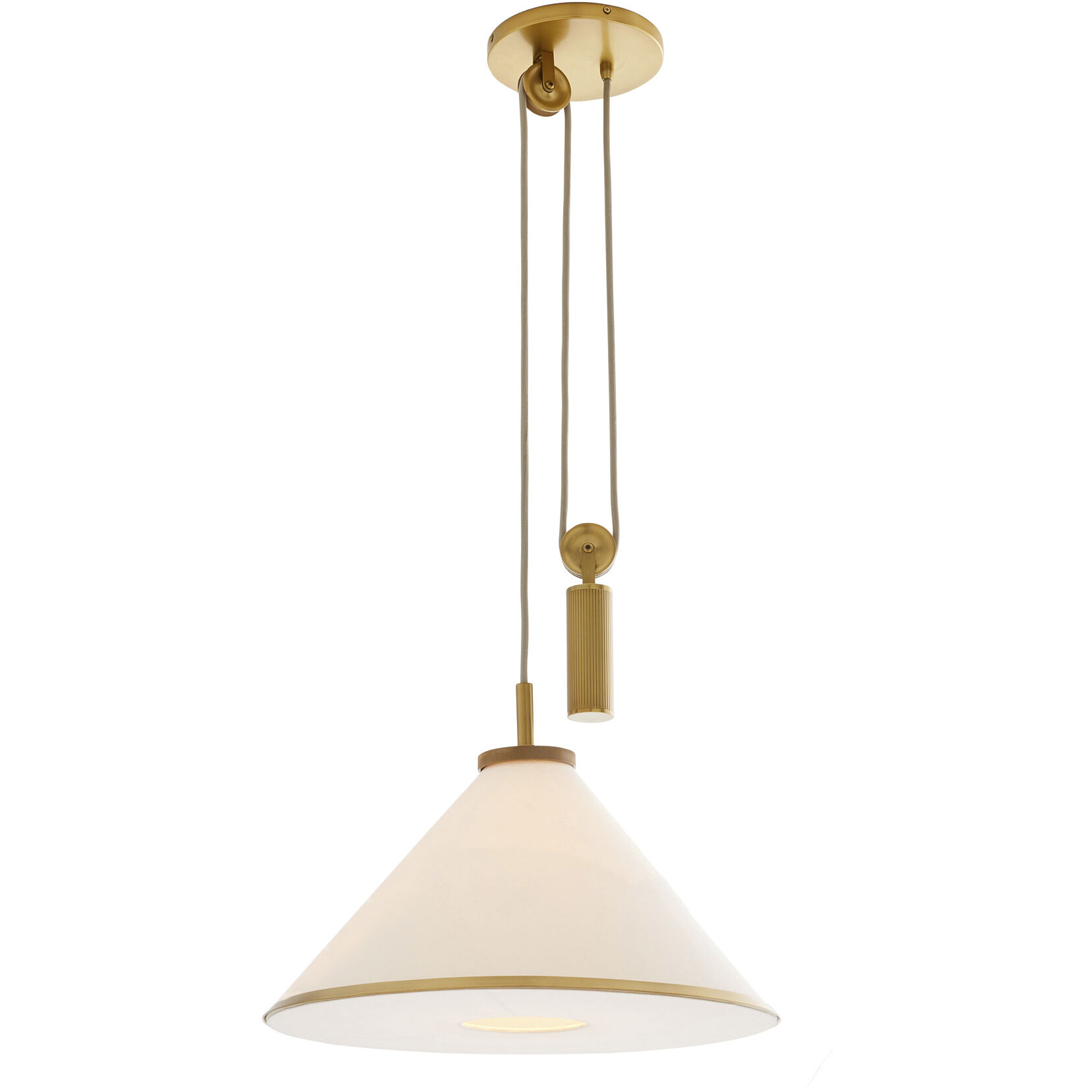 Norfolk 1 Light 20.5 inch White and Antique Brass Pendant Ceiling Light