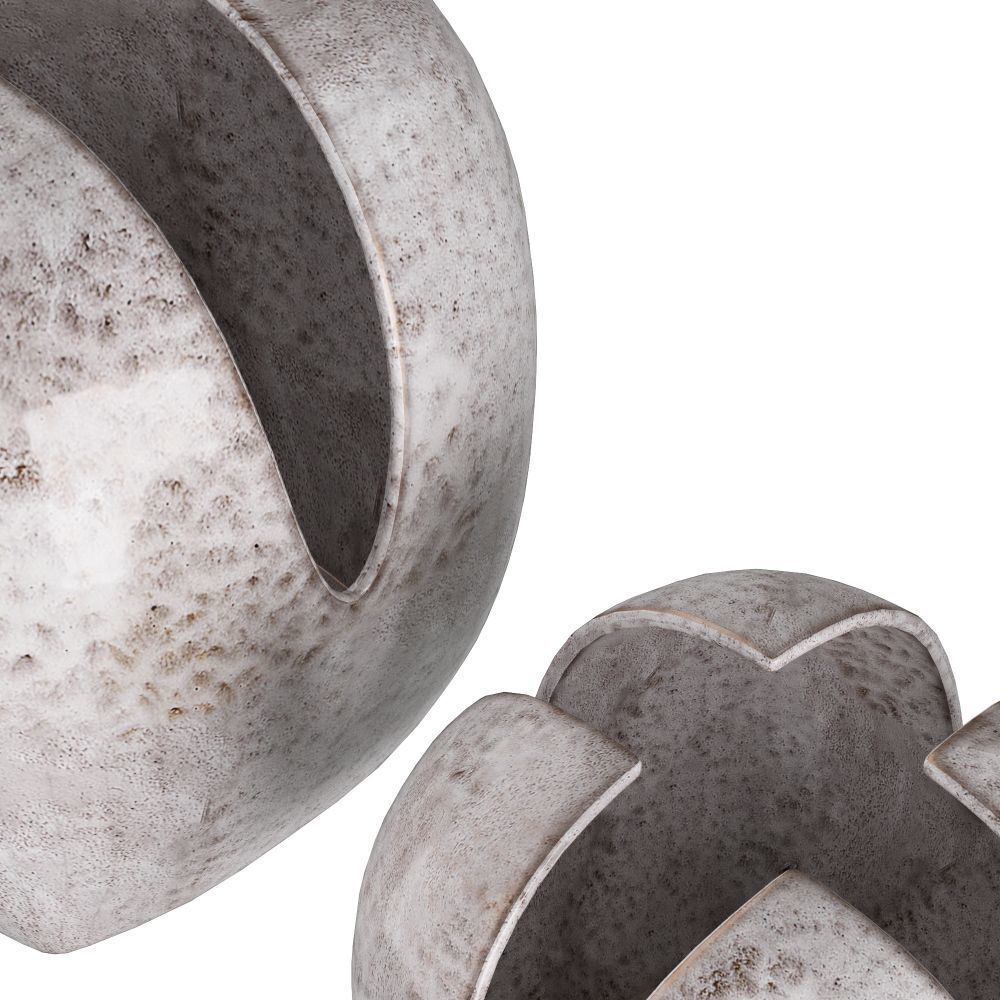 Amal Harbor Gray Vases, Set of 2